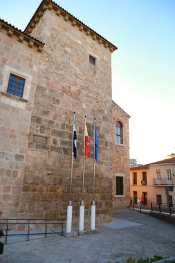 Merida, Extremadura, İspanya... 23 Ekim 2023: Extremadura Bölgesel Yönetimi 'nin Tarihi Cephesi