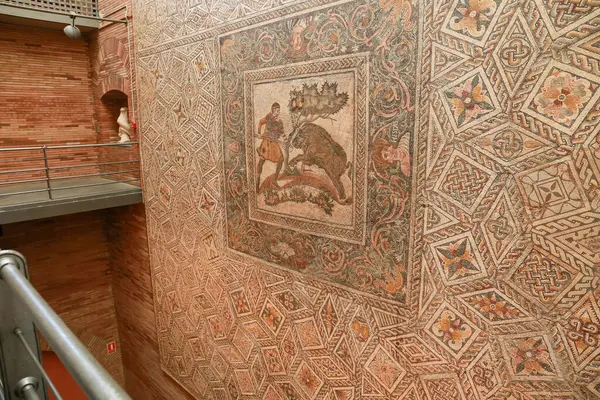 Mérida Extremadura España Octubre 2023 Mosaicos Expuestos Museo Nacional Arte Fotos de stock