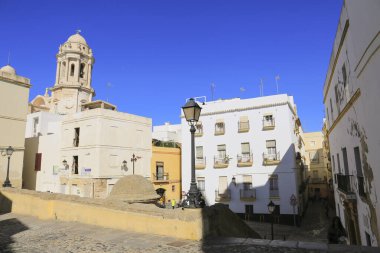 Cadiz, Endülüs, İspanya... 23 Ekim 2023: El Populo mahallesindeki Keşiş Felix Meydanı