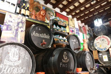 Puerto de Santa Maria, Cadiz, Spain- October 23, 2023: Bodega Obregon, the oldest tavern in Puerto de Santa Maria clipart