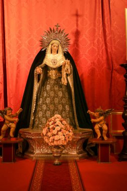 Puerto de Santa Maria, Cadiz, Endülüs, İspanya - 23 Ekim 2023: Puerto de Santa Maria Manastır Kilisesi