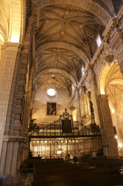 Puerto de Santa Maria, Cadiz, Andalusia, Spain- October 23, 2023: Architectural details of The Priory Church of Puerto de Santa Maria clipart