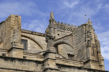 Architectural details of The Priory Church in Puerto de Santa Maria clipart