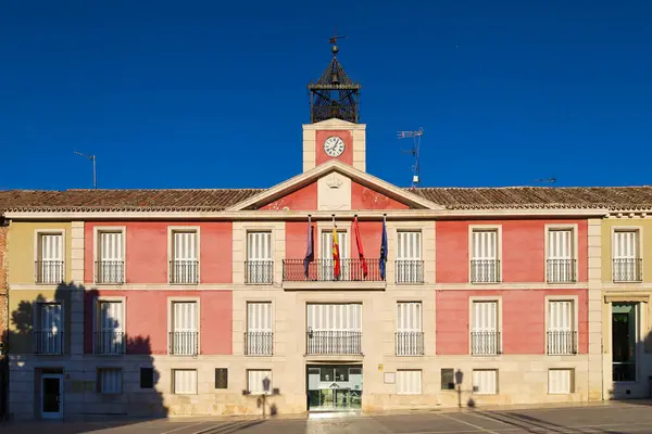 stock image Aranjuez, Madrid, Spain- August 16, 2024: The city hall of Aranjuez on Constitution Square on a clear day of summer