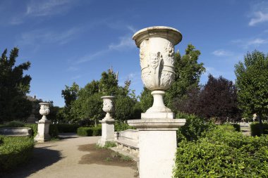 Madrid, Aranjuez kasabasındaki güzel Elizabeth II bahçeleri