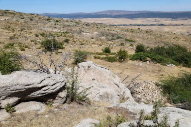 The Celtic settlement called Fort of Ulaca in Sierra de la Paramera, Avila province, Spain clipart