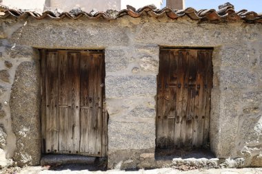 Solosancho, Avila 'daki tipik taş ev, İspanya