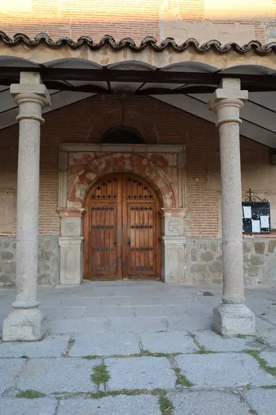 stock image Avila, Castilla y Leon, Spain- August 17, 2024: Facade of Santa Maria de Jesus in the old town of Avila