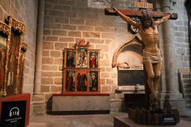 Avila, Castilla y Leon, Spain- August 18, 2024: Saint Peter Chapel in the interior of The Cathedral of Avila city clipart