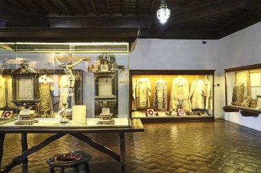 Avila, Castilla y Leon, İspanya - 17 Ağustos 2024: Avila 'daki La Encarnacion Manastırı' ndaki Santa Teresa Müzesi