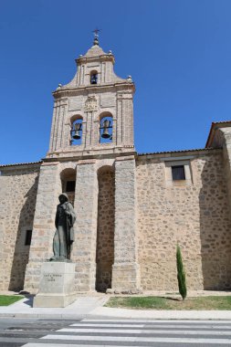 Avila, Castilla y Leon, İspanya - 17 Ağustos 2024: Avila şehrindeki La Encarnacion Manastırı