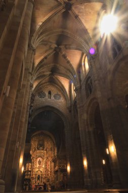 Avila, Castilla y Leon, Spain- August 18, 2024: Basilica of San Vicente Church, also known as church of the martyrs brothers Saint Vincent, Sabina and Cristeta, in the old town of Avila city clipart