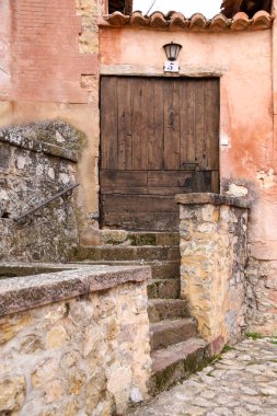 Albarracin, Teruel, Span- 7 Ocak 2025: eski Albarracin, Teruel, İspanya 'daki güzel eski ev