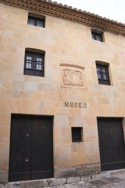 Albarracin, Teruel, Spain- January 6, 2025: Facade of the Museum of Albarracin in the old town clipart