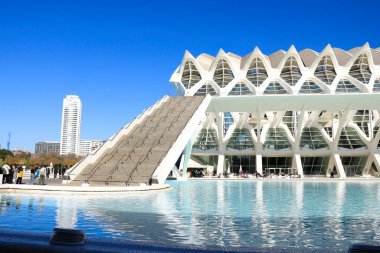 Valencia, İspanya, 27 Aralık 2024, Valencia City 'deki Bilim Müzesi Principe Felipe binası.