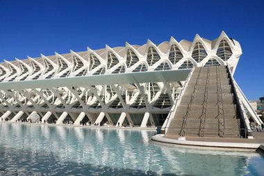 Valencia, İspanya, 27 Aralık 2024, Valencia City 'deki Bilim Müzesi Principe Felipe binası.