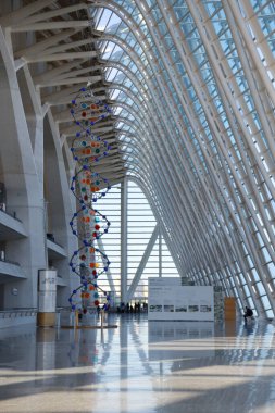 Valencia, İspanya, 27 Aralık 2024 Valencia 'daki Bilim Müzesi Principe Felipe binası.