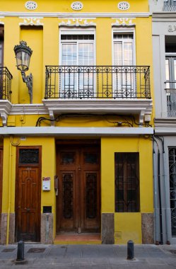 Valencia, Spain- December 26, 2024: Traditional house in the seaside neighborhood of The Cabanyal-El Canyameral in Valencia city clipart