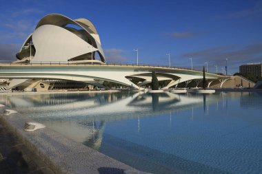 Valencia, İspanya 27 Aralık 2024 Palacio de las Artes Reina Sofia, Valencia Sanat Şehri 'ndeki opera binası.