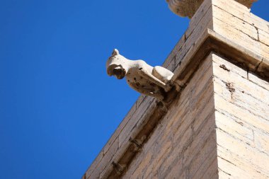 Entrance of Nuestra Senora de la Natividad church in the old town of Sagunto city clipart