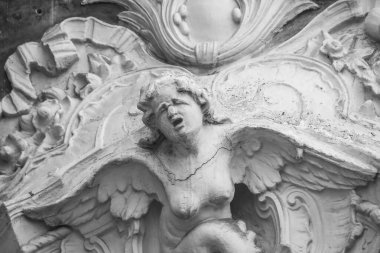 Valencia, İspanya... 25 Şubat 2025 Valencia 'daki Dos Aguas Markizi' nin sarayının mimari detayları.