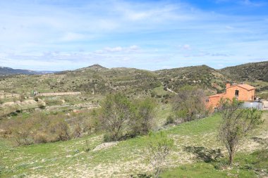 Morella, Castellon dağlarının güzel manzarası
