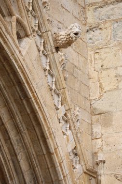 Morella kasabası, Castellon, İspanya 'daki Santa Maria Belediye Başkanı Kilisesi' nin mimari detayları