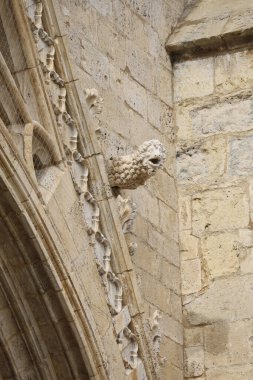 Morella kasabası, Castellon, İspanya 'daki Santa Maria Belediye Başkanı Kilisesi' nin mimari detayları