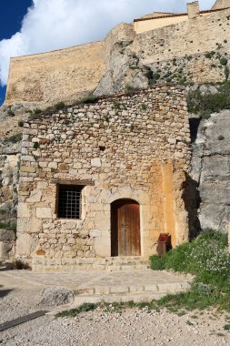 Morella, Castellon, İspanya... 18 Nisan 2025 Morella Kalesi ve Kalesi
