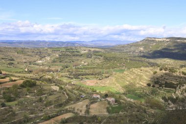 Morella, Castellon dağlarının güzel manzarası