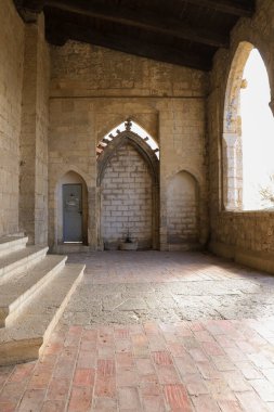 Morella kasabası, Castellon, İspanya 'daki San Francisco Manastırı' nın mimari detayları.