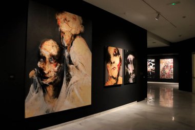 Valencia, İspanya 19 Nisan 2025: Valencia 'daki Fundacion Bancaja' da Vida Desgarrando Arte adlı sanatçı sergisi