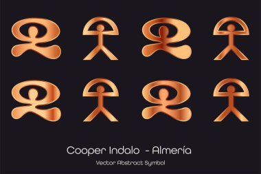 Indalo symbol vector copper clipart