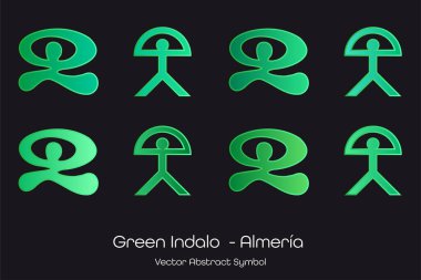 Indalo symbol vector green clipart