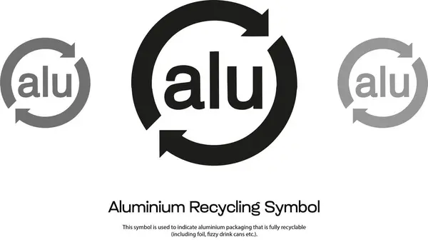Paketlemede kullanılacak tasarımcılar için alüminyum Geri Dönüşüm Sembolü