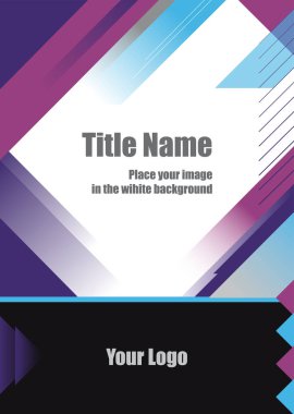 Brochure cover in purple and black for designers clipart