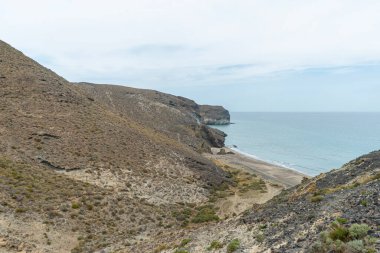 Small town with beach in Almeria Spain, a relaxing place to spend your holidays clipart