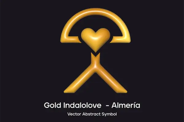 Tasarımcılar için Indallove sembolü altın vektörü