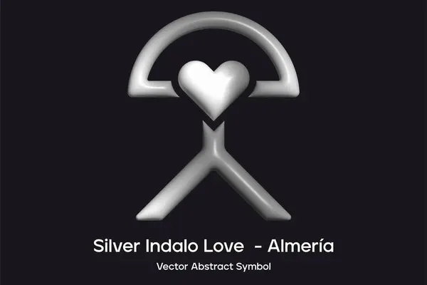 Tasarımcılar için Indalo sembolü gümüş vektörü