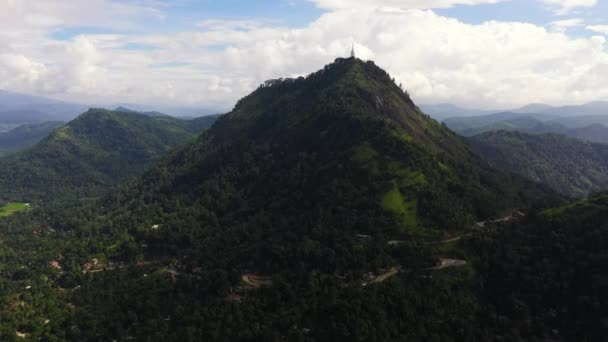 Aerial View Center Ambuluwawa Biodiversity Complex Gampola Kandy Sri Lanka — Stockvideo