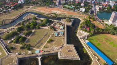 Aerial view of Jaffna Dutch the second biggest Dutch fort built in Sri Lanka.