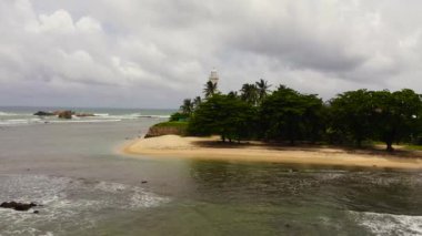 Beautiful beach and lighthouse in SriLanka. Galle Fort, Sri Lanka.