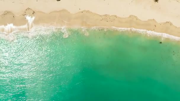 Flying Beautiful Sandy Beach Pagudpud Ilocos Norte Philippines — Vídeo de stock