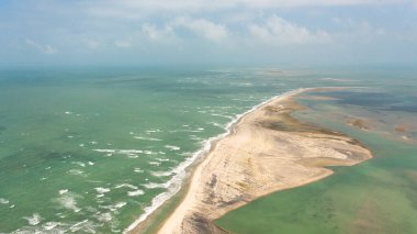 Adams Bridge or Ram Setu is a chain of natural limestone shoals, connecting India and Sri Lanka.
