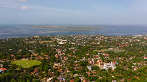 Aerial Drone Jaffna Northern Capital Cultural Town Tamil People Sri — Vídeo de Stock