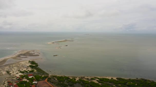 Aerial View Adams Bridge Bridge Land Formation Which Connects Srilanka — Stok video