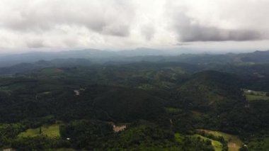 Aerial view of the valley in the mountain province. Sri Lanka.