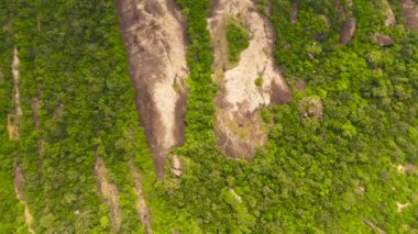 Rock formations among the rainforest and jungle. National Park.Sri Lanka.