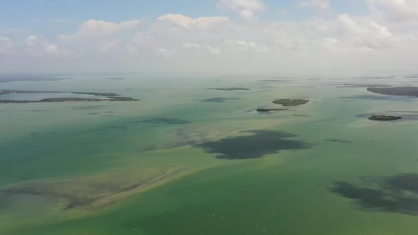 Aerial Drone Tropical Islands Bay Seascape Coastal Islands Sri Lanka — Vídeos de Stock