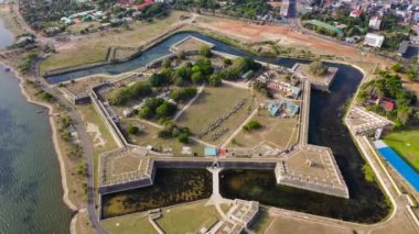 Aerial view of Jaffna Fort was built by the Dutch in 1625 and is the second largest Fort in Sri Lanka.